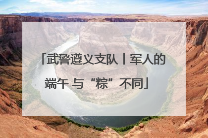 武警遵义支队︱军人的端午 与“粽”不同