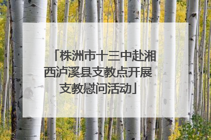 株洲市十三中赴湘西泸溪县支教点开展支教慰问活动