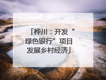 桦川：开发“绿色银行”项目发展乡村经济