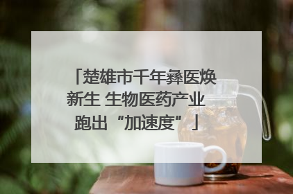 楚雄市千年彝医焕新生 生物医药产业跑出“加速度”