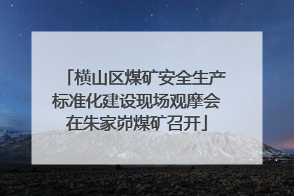 横山区煤矿安全生产标准化建设现场观摩会在朱家峁煤矿召开