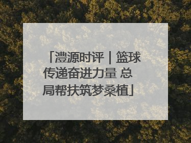澧源时评｜篮球传递奋进力量 总局帮扶筑梦桑植