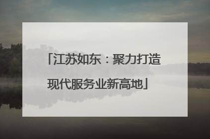 江苏如东：聚力打造现代服务业新高地