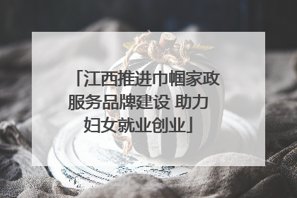 江西推进巾帼家政服务品牌建设 助力妇女就业创业