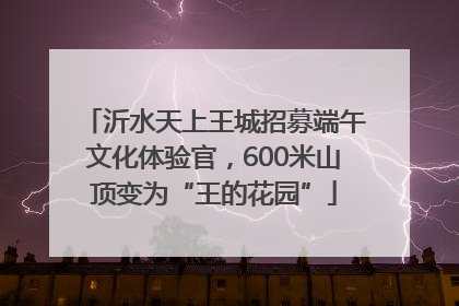 沂水天上王城招募端午文化体验官，600米山顶变为“王的花园”