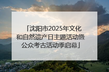 沈阳市2025年文化和自然遗产日主题活动暨公众考古活动季启幕