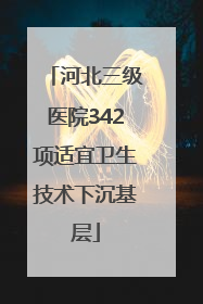 河北三级医院342项适宜卫生技术下沉基层