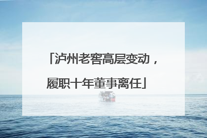 泸州老窖高层变动，履职十年董事离任