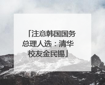 注意韩国国务总理人选：清华校友金民锡