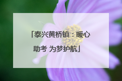 泰兴黄桥镇：暖心助考 为梦护航
