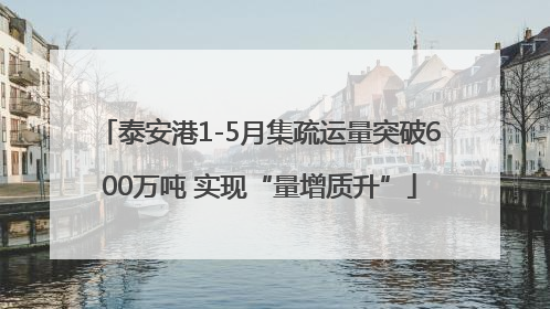 泰安港1-5月集疏运量突破600万吨 实现“量增质升”