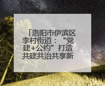 洛阳市伊滨区李村街道：“党建+公约”打造共建共治共享新格局