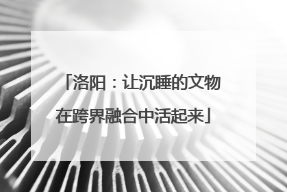 洛阳：让沉睡的文物在跨界融合中活起来