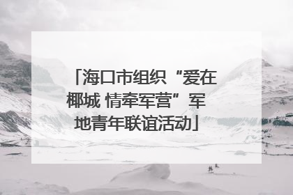 海口市组织“爱在椰城 情牵军营”军地青年联谊活动