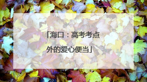 海口：高考考点外的爱心便当