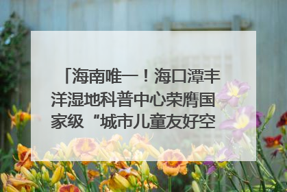 海南唯一！海口潭丰洋湿地科普中心荣膺国家级“城市儿童友好空间建设园区”称号
