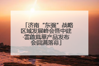 济南“东强”战略区域发展峰会暨中建·雲啟鳳華产品发布会圆满落幕