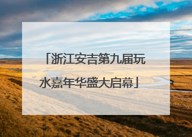 浙江安吉第九届玩水嘉年华盛大启幕