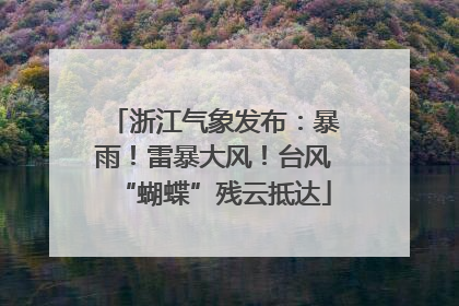 浙江气象发布：暴雨！雷暴大风！台风“蝴蝶”残云抵达