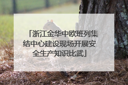 浙江金华中欧班列集结中心建设现场开展安全生产知识比武