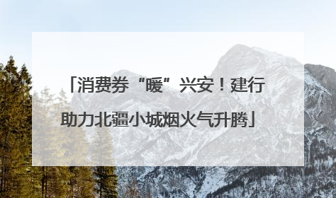 消费券“暖”兴安！建行助力北疆小城烟火气升腾