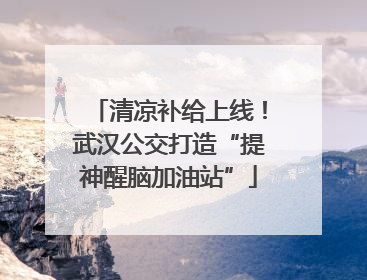 清凉补给上线！武汉公交打造“提神醒脑加油站”