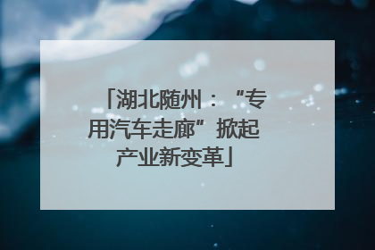 湖北随州：“专用汽车走廊”掀起产业新变革