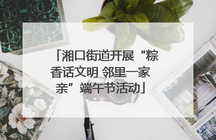 湘口街道开展“粽香话文明 邻里一家亲”端午节活动