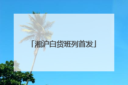 湘沪白货班列首发