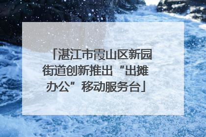 湛江市霞山区新园街道创新推出“出摊办公”移动服务台