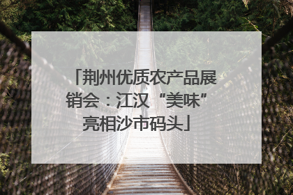 荆州优质农产品展销会：江汉“美味”亮相沙市码头