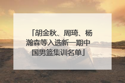 胡金秋、周琦、杨瀚森等入选新一期中国男篮集训名单