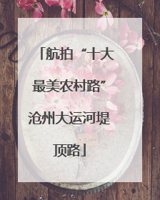 航拍“十大最美农村路”沧州大运河堤顶路