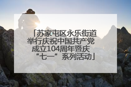 苏家屯区永乐街道举行庆祝中国共产党成立104周年暨庆“七一”系列活动