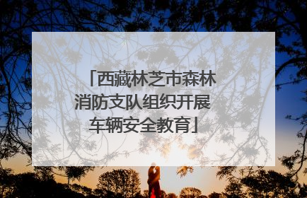 西藏林芝市森林消防支队组织开展车辆安全教育