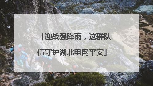 迎战强降雨，这群队伍守护湖北电网平安