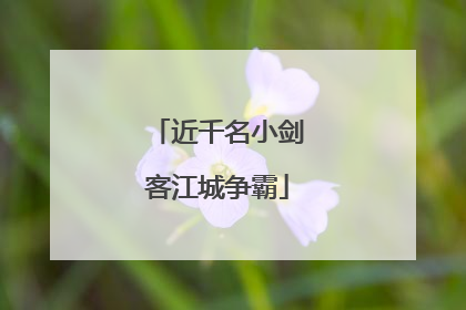 近千名小剑客江城争霸