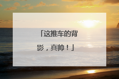 这推车的背影，真帅！