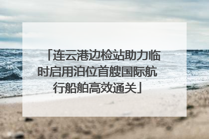 连云港边检站助力临时启用泊位首艘国际航行船舶高效通关