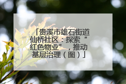 贵溪市雄石街道仙桥社区：探索“红色物业”，推动基层治理（图）