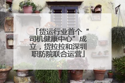 货运行业首个“司机健康中心”成立，货拉拉和深圳职防院联合运营