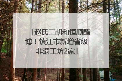 赵氏二胡和恒顺醋博！镇江市新增省级非遗工坊2家