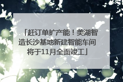 赶订单扩产能！美湖智造长沙基地新建智能车间将于11月全面竣工