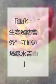 通化：“生态巡防警务”守护边境绿水青山
