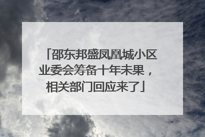 邵东邦盛凤凰城小区业委会筹备十年未果，相关部门回应来了