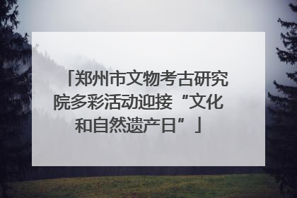 郑州市文物考古研究院多彩活动迎接“文化和自然遗产日”