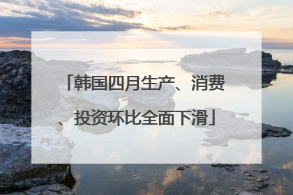 韩国四月生产、消费、投资环比全面下滑