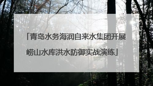 青岛水务海润自来水集团开展崂山水库洪水防御实战演练