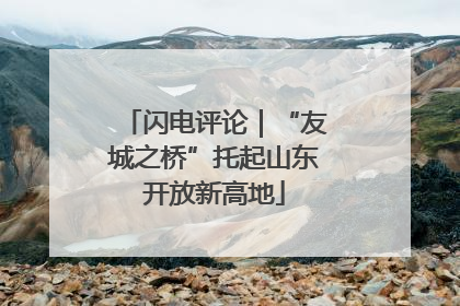 闪电评论｜“友城之桥”托起山东开放新高地