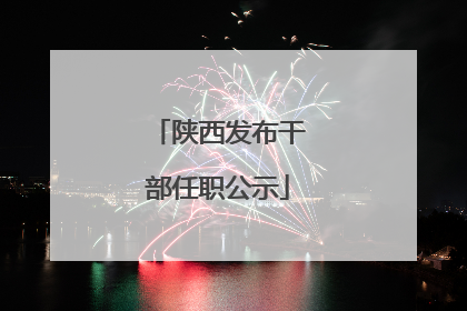 陕西发布干部任职公示